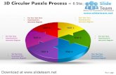 3 d pie chart circular puzzle with hole in center process 6 stages style 2 powerpoint diagrams and powerpoint templates