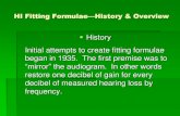 HIS 140 - HI Fitting Formula History and Overview