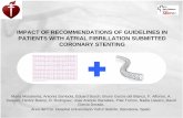 Impact of recommendations of guidelines in patients with atrial fibrillation submitted coronary stenting