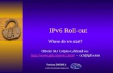 Suggestion for an IPv6 Roll Out