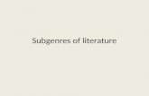 Subgenres of literature2