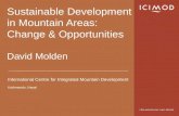 Sustainable Development in Mountain Areas: Changes and opportunities