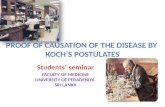 Proof of causation of the disease by koch’s postulates