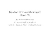 Tips for orthopedics exam