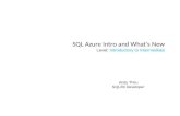 SQL Azure Intro and what’s New