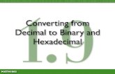 Math1003 1.9 - Converting Decimal to Binary and Hex