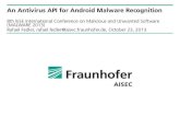 An Antivirus API for Android Malware Recognition