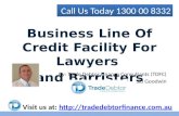 Business Line Of Credit Facility For Lawyers And Barristers
