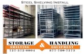 Steel shelving install