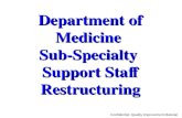 Department of Medicine Sub-Specialty