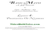 Video Math Tutor: Basic Math: Lesson 4 - Properties of Numbers
