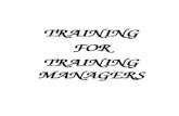 Training for Training Manager