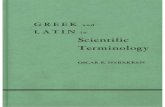 "Greek and Latin in Scientific Terminology" Oscar E. Nibakken