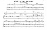 Queen  - Dont Stop Me Now - Sheet Music