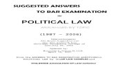 1987 - 2006 Political Law Bar Exam Question With Suggested Answer