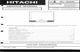 Hitachi C21 F100 Flat Screen Television - Service Manual