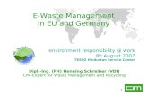E Waste Management in EU Germany by Henning Schreiber (VDI)