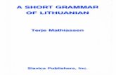 A Short Grammar of Lithuanian (1991)