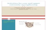 Activities for Core and Upper Extremity Strengthening