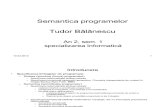 Semantica Programelor An II, Sem I, 2007-2008