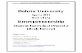 Prof Manzoor Iqbal Awan-Entrepreneurship-Bahria University Student Projects (Book Review)-Spring 2011
