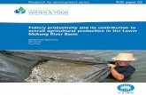 Fishery productivity and its contribution to overall agricultural production in the Lower Mekong River Basin