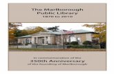 The Marlborough Public Library 1870 to 2010--In commemoration of the 350th Anniversary of the founding of Marlborough