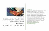 Voice Rehabilitation Following Total Laryngectomy