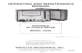 Wavetek Portable RF Power Meter Model 1034A (1499-14166) ~ Operating and Maintenance Manual, 1966.