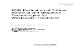 2009 Evaluation of Tritium Removal and  Mitigation Technologies  for Wastewater Treatment