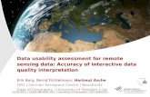 Data Usability Assessment for Remote Sensing Data: Accuracy of Interactive Data Quality Interpretation