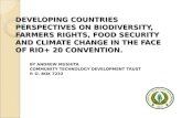 1 Developing countries on agro biodiversity rio+20