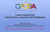 Output-Based Aid: Introduction, Lessons and Challenges