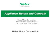 Nidec motor appliance motors and controls