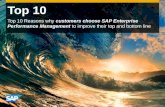 Top 10 Reasons why customers choose SAP Enterprise Performance Management