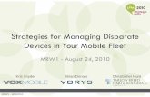 Strategies for Managing Disparate Devices in Your Mobile Fleet