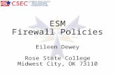 ESM Firewall Policies Eileen Dewey