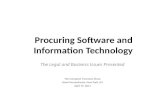 Procurement Of Software And Information Technology Services