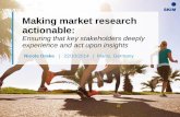 Making market research actionable: ensuring that key stakeholders deeply experience and act upon insights