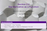 Lesson 7: The Derivative as a Function