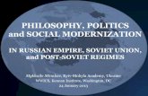 PHILOSOPHY, POLITICS and SOCIAL MODERNIZATION