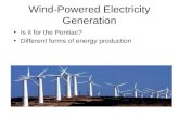 Wind powered electric generation
