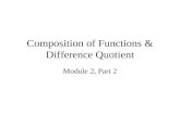 Composition Of Functions & Difference Quotient