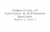 Composition Of Functions & Difference Quotient
