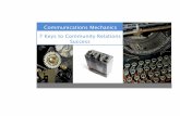 Communications mechanics  successful community relations