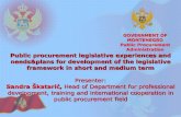Montenegro Presentation, Sandra Skataric, PPA, Legislative framework, 7th Regional Public Procurement Conference, Vlora, 9-10 Sept 2014_English