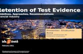 InfoStretch - Retention of Test Evidence