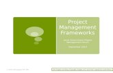 Project Management Frameworks - An Introduction to some of the options...