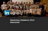 LinkedIn Marketing Solutions Insights Team 2013 Year in Photos