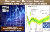 Differences between quantitative finance and nuclear physics